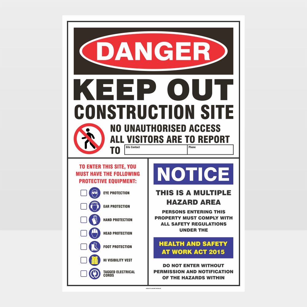 Custom Signs For Business,Danger Keep Out Construction Site Sign