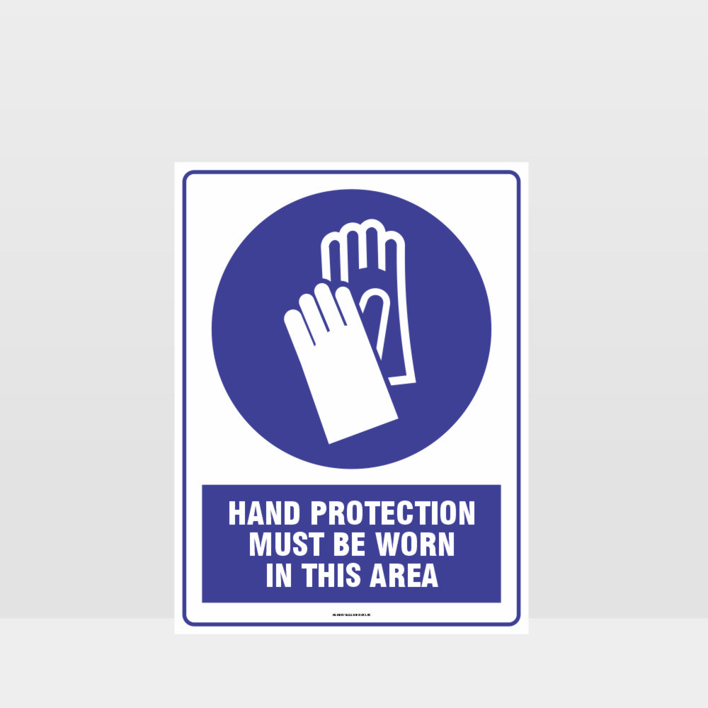 Custom Design Sign,Mandatory Hand Protection Must Be Worn In This Area Sign