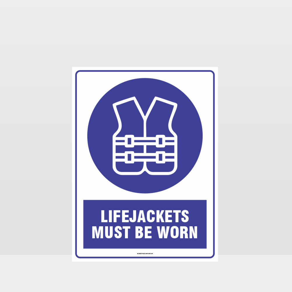 Customized Safety Signs,Mandatory Lifejackets Must Be Worn Sign