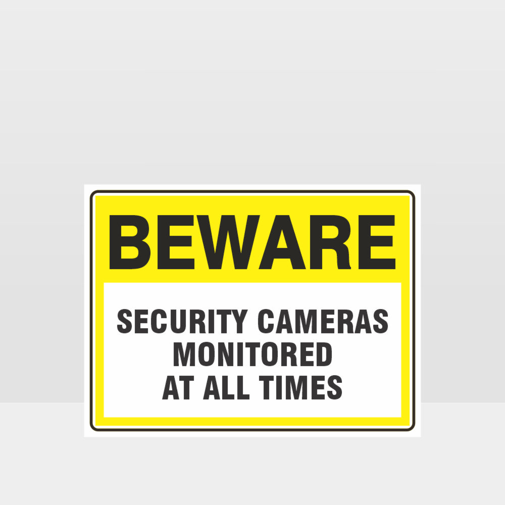 Custom Gate Signs,Security Cameras Monitored At All Times Sign