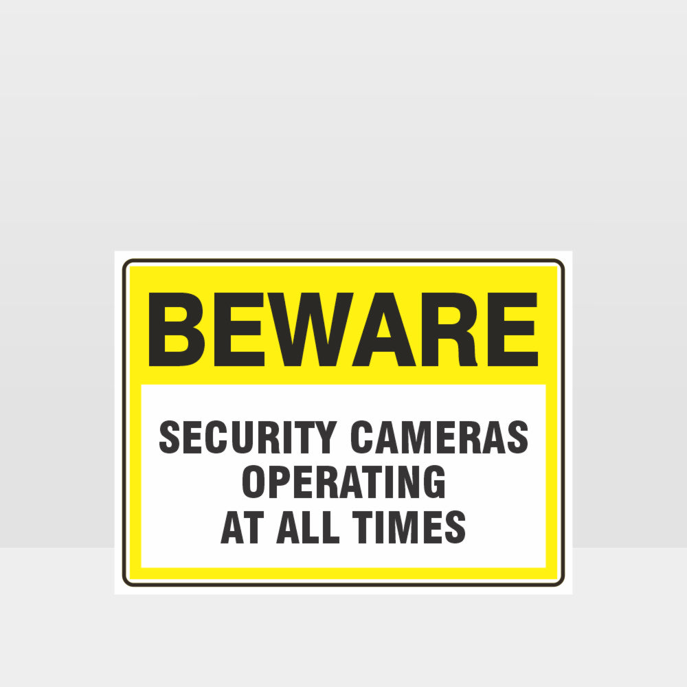 Customized Safety Signs,Security Cameras Operating At All Times Sign