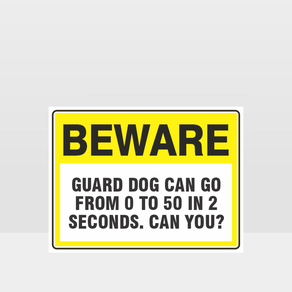 Custom Signs Outdoor Metal,Beware Guard Dog Is Pretty Damn Quick Sign