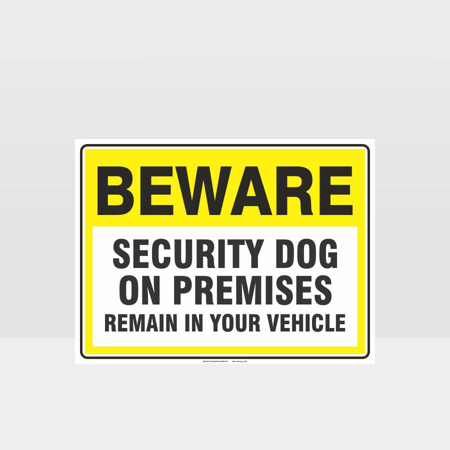 Custom Signs For Business,Beware Security Dog On Premises Sign 02