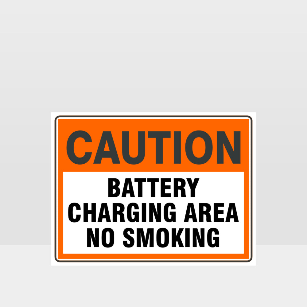 Custom Sign,Caution Battery Charging Area No Smoking Sign