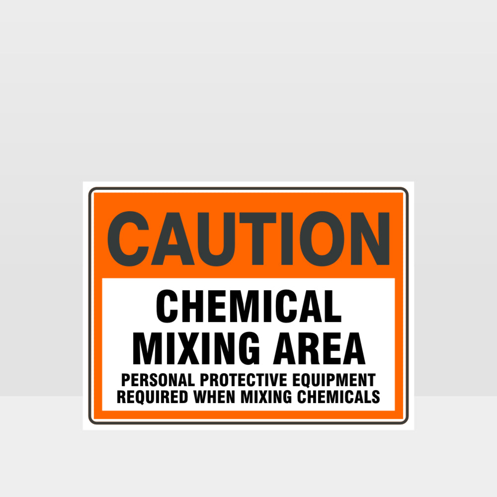 Custom Signs Outdoor Metal,Caution Chemical Mixing Area