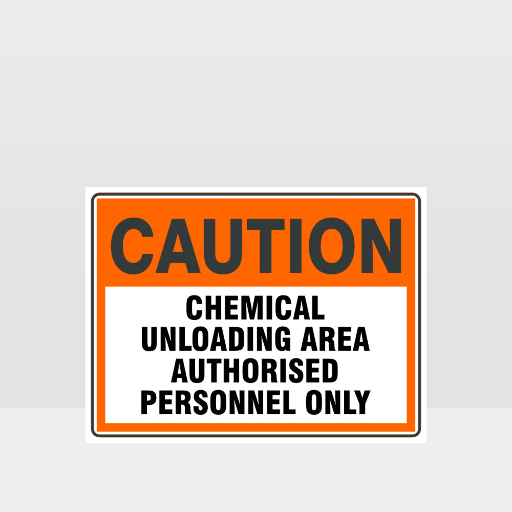 Custom Signs Personalized,Caution Chemical Unloading Area Sign