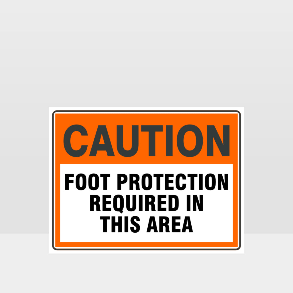Custom Signs For Business,Caution Foot Protection Required Sign