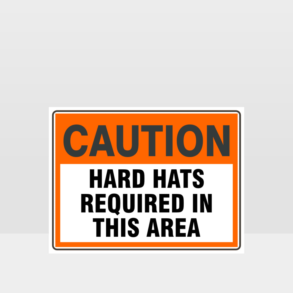 Customized Safety Signs,Caution Hard Hats Required In This Area Sign