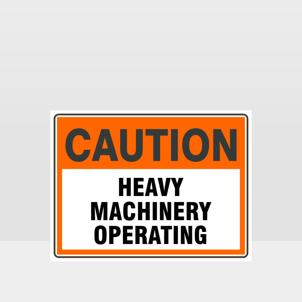 Custom Gate Signs,Caution Heavy Machinery Operating Sign