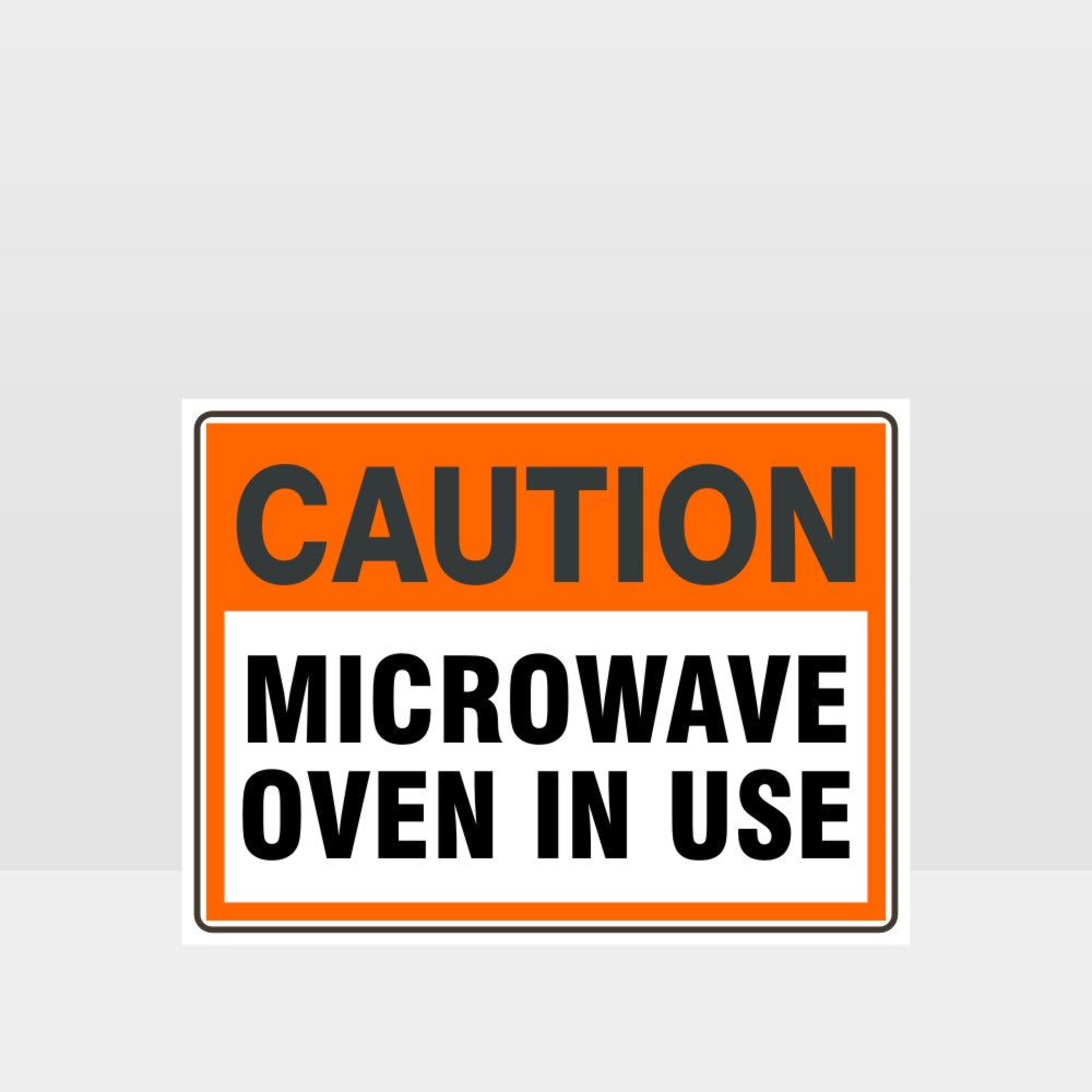 Customized Safety Signs,Caution Microwave Oven In Use Sign