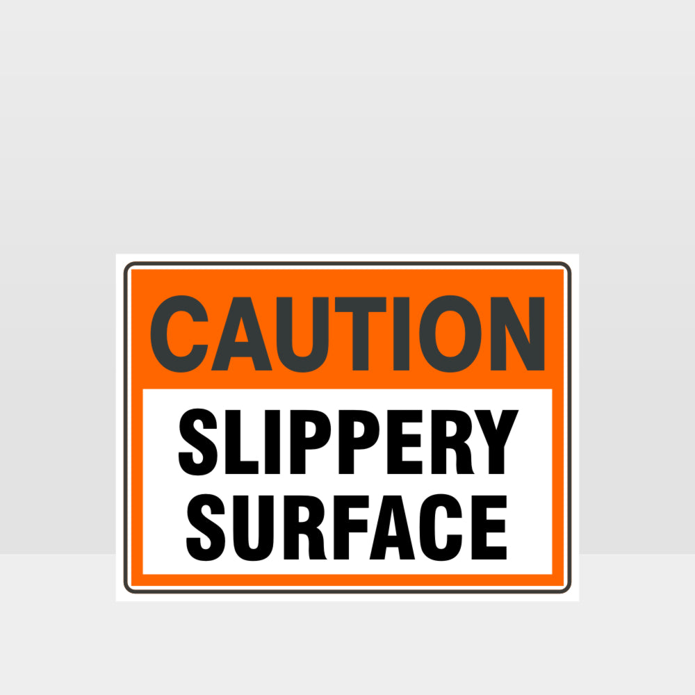 Custom Signs Outdoor Metal,Caution Slippery Surface Sign
