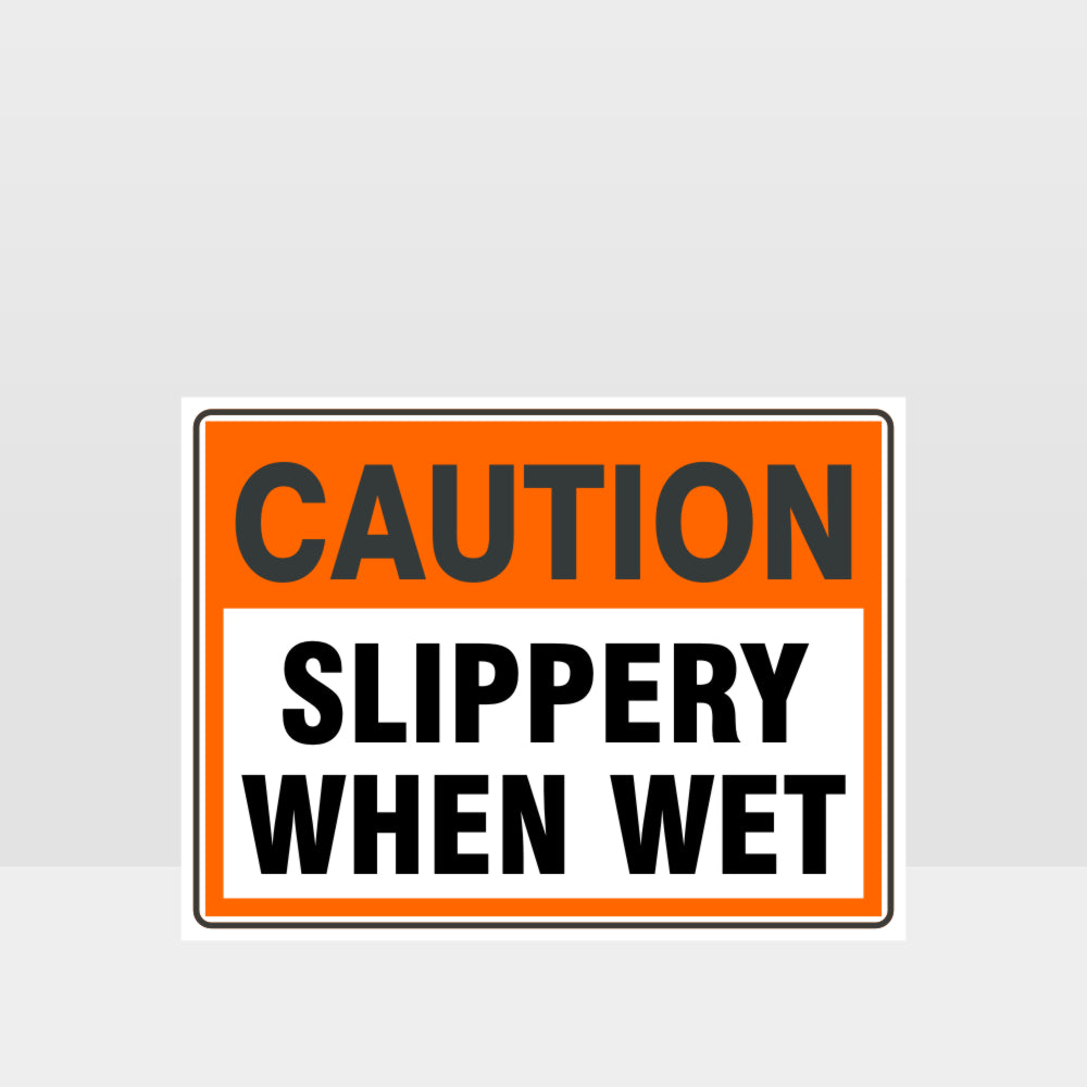 Custom Sign,Caution Slippery When Wet Sign
