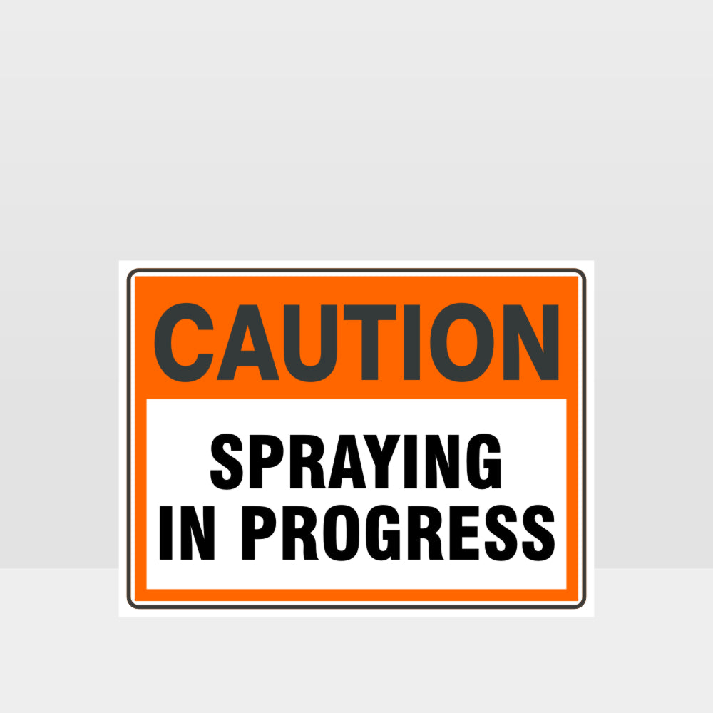 Custom Metal Sign,Caution Spraying In Progress Sign