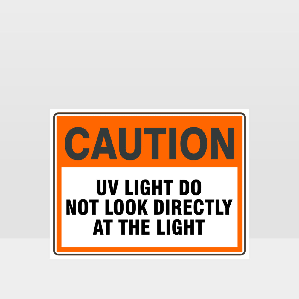 Customized Safety Signs,Caution Uv Light Sign