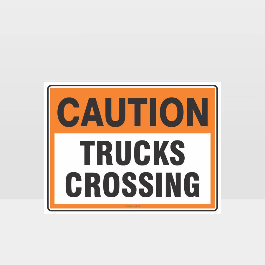 Custom Metal Sign,Caution Trucks Crossing Sign