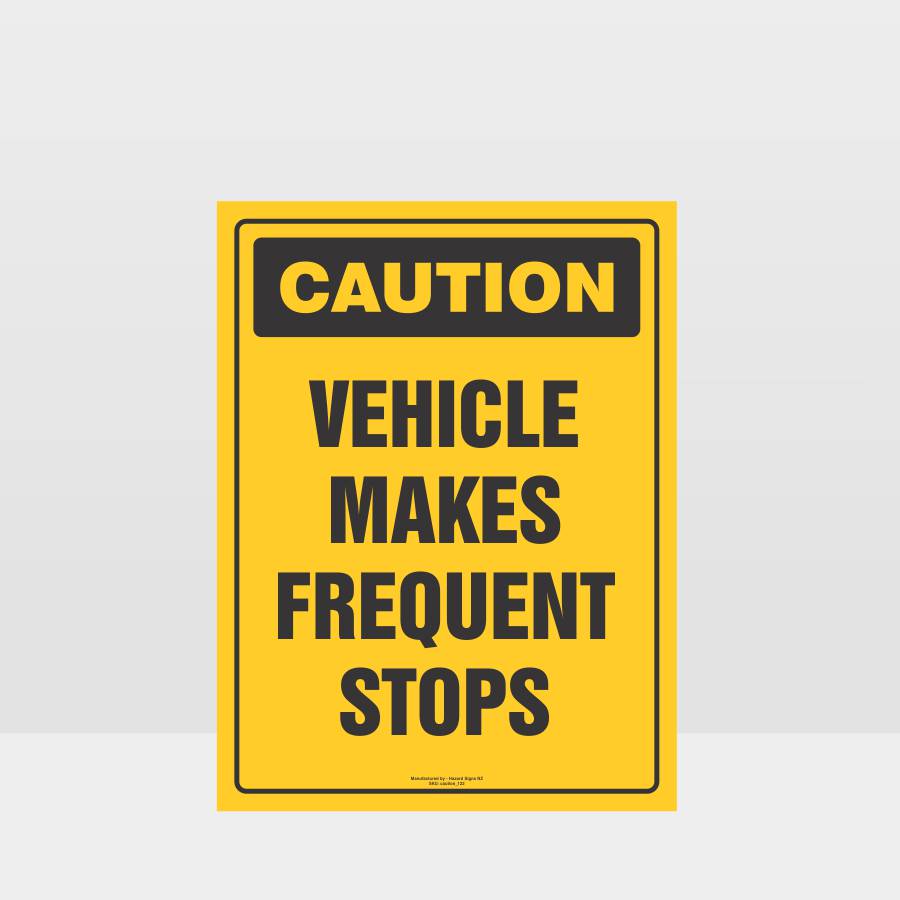 Custom Signs Outdoor Metal,Caution Vehicle Makes Frequent Stops Sign