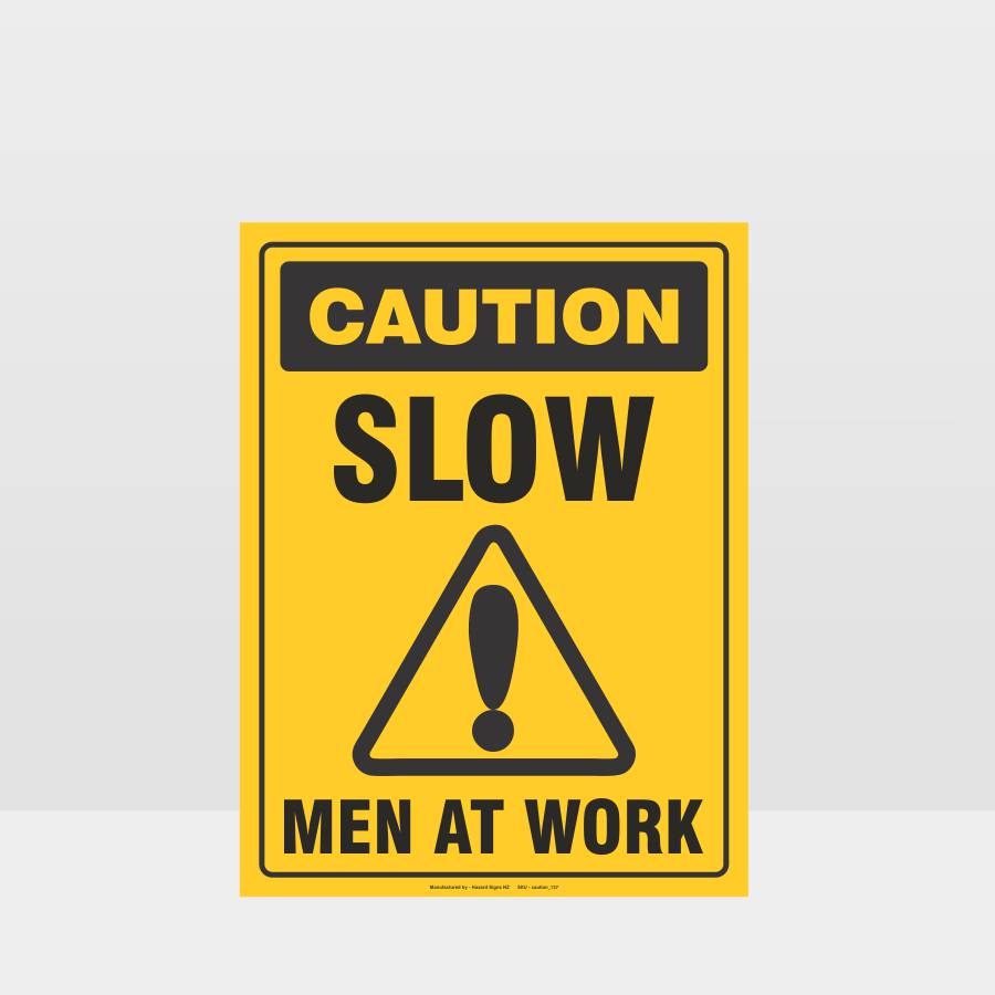 Custom Metal Sign,Caution Slow Men At Work Sign