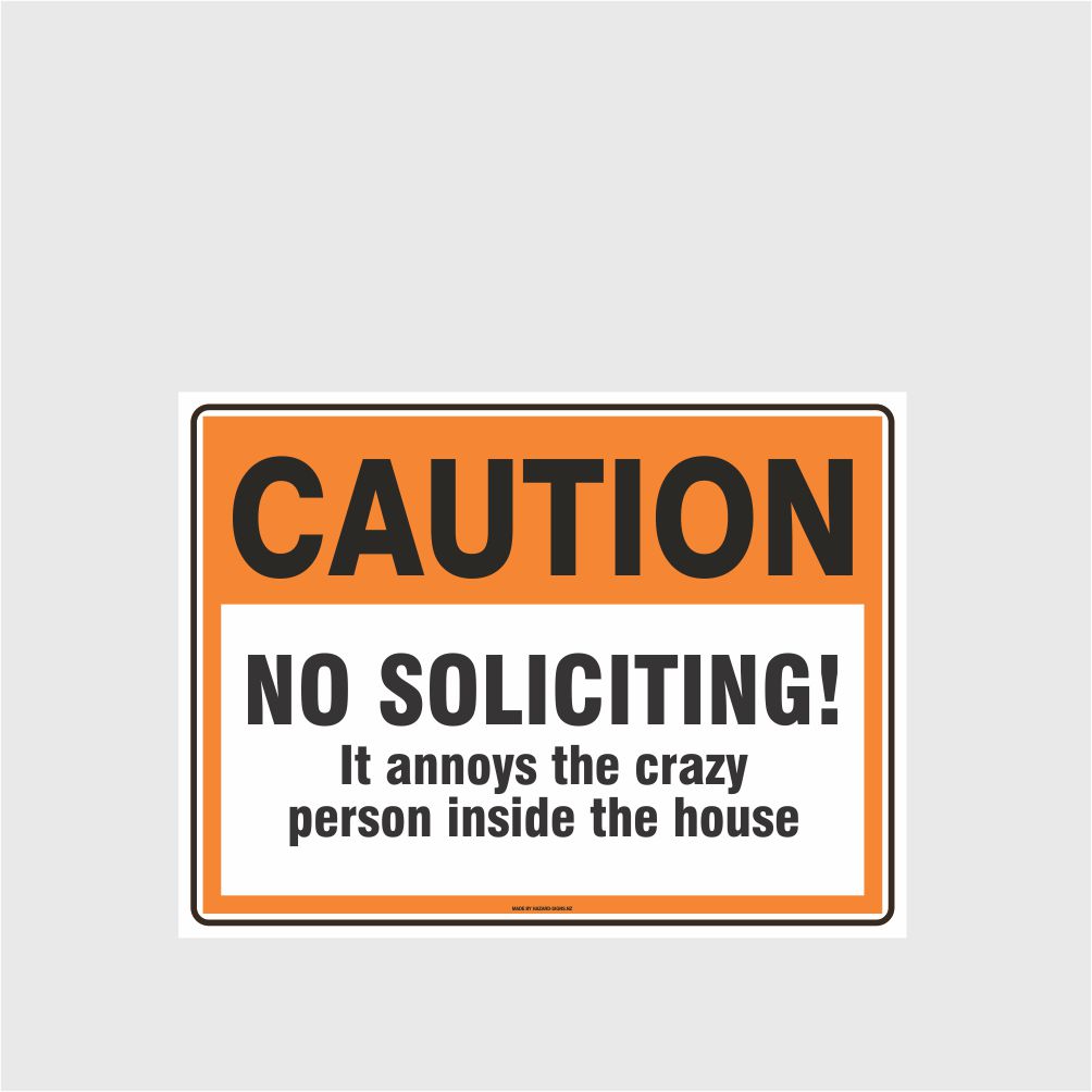 Custom Gate Signs,Caution No Soliciting