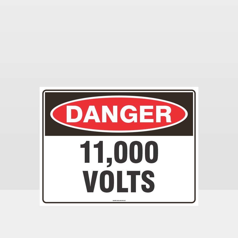 Custom Yard Signs,Danger 11000 Volts Sign