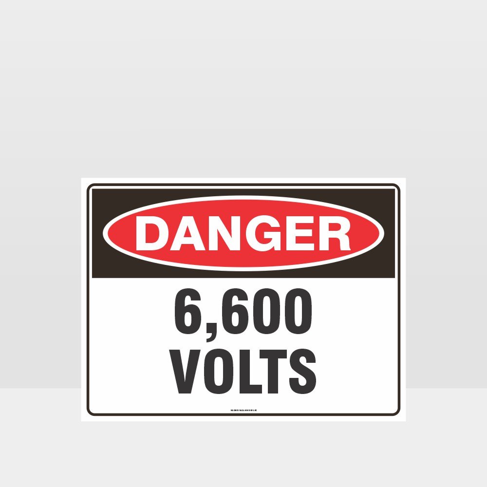 Custom Gate Signs,Danger 6600 Volts Sign