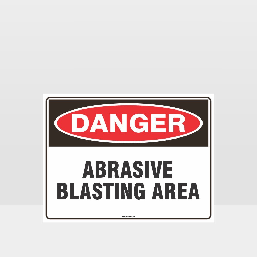 Customized Safety Signs,Danger Abrasive Blasting Area Sign