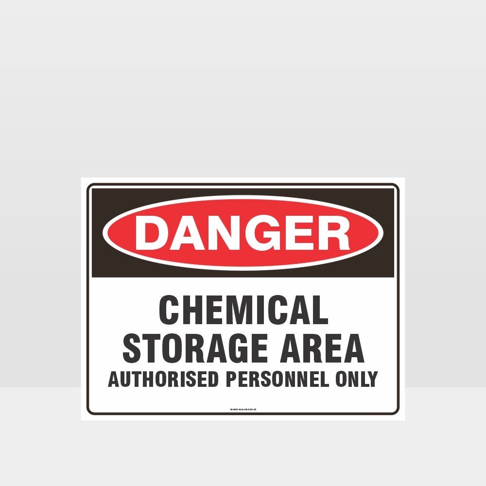 Custom Gate Signs,Danger Chemical Storage Area Authorised Personnel Only