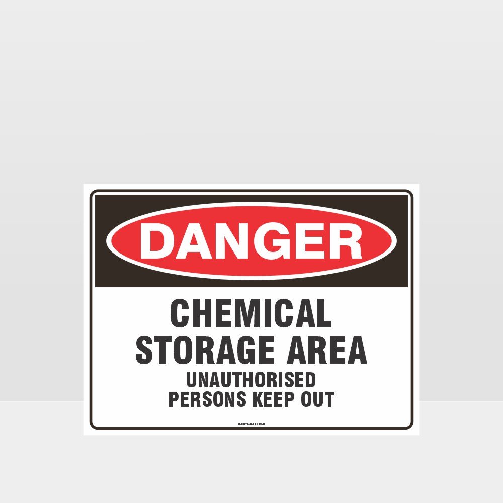 Customized Hazard Signs,Danger Chemical Storage Area Unauthorised Persons Keep Out
