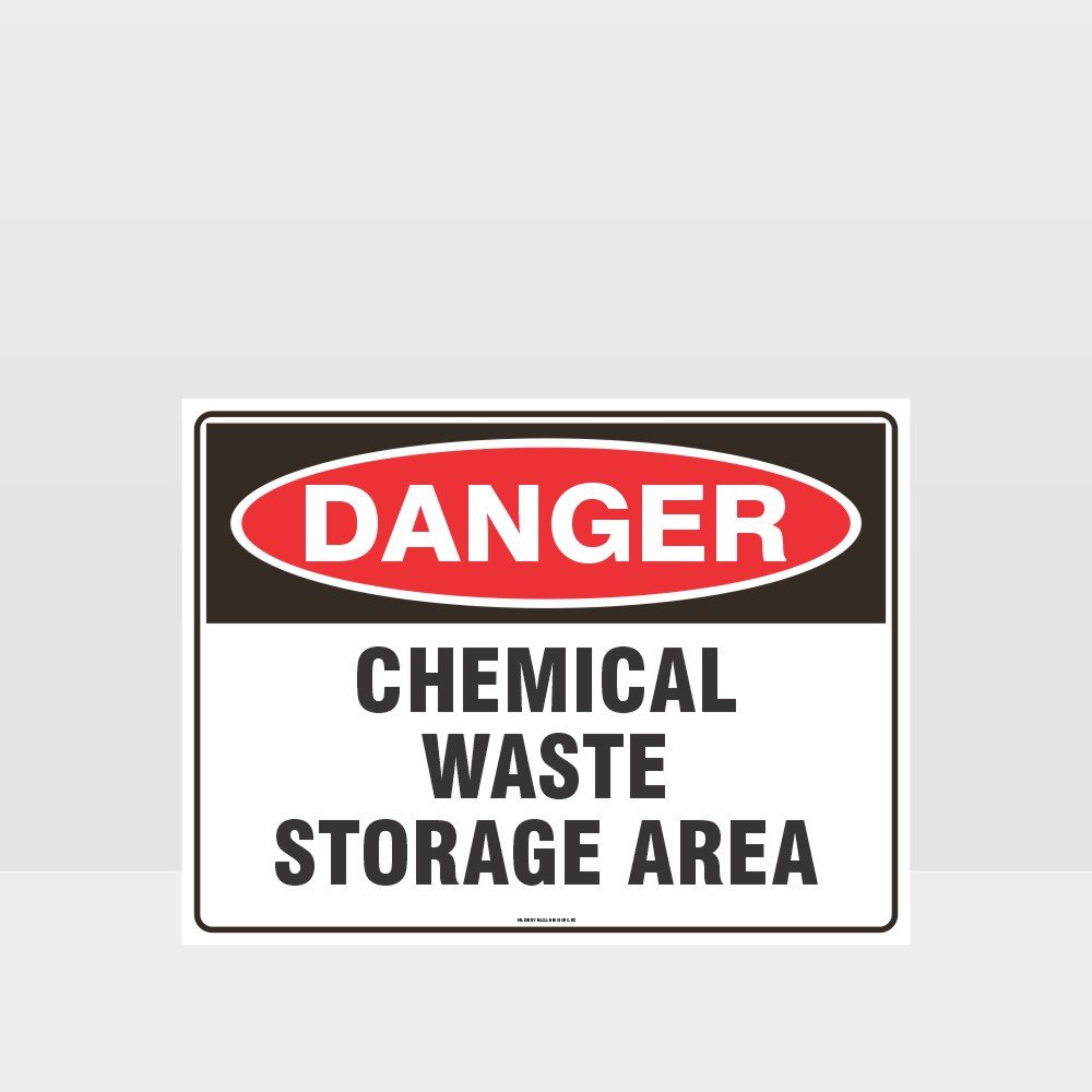 Custom Sign,Danger Chemical Waste Storage Area Sign