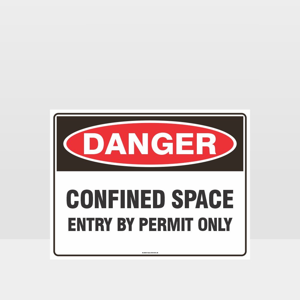 Custom Gate Signs,Danger Confined Space Entry By Permit Only