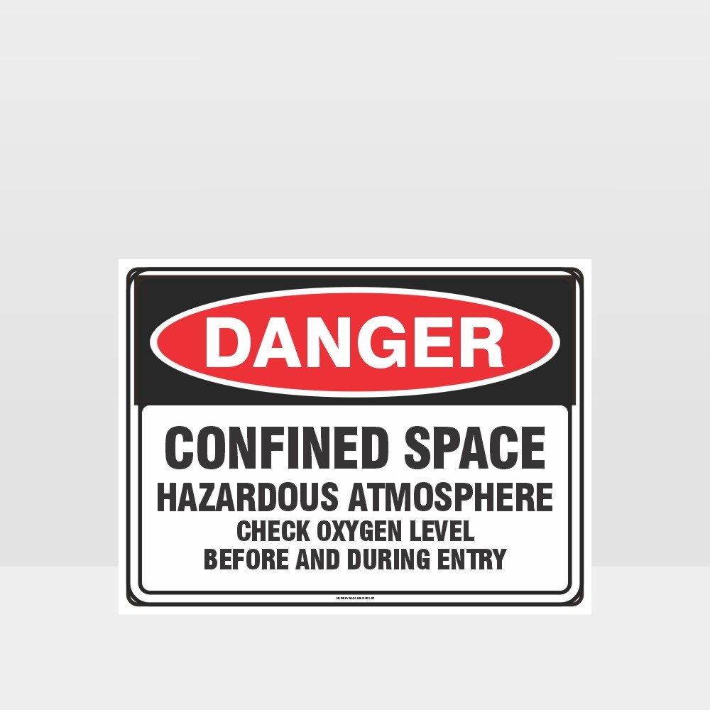 Custom Gate Signs,Danger Confined Space Hazardous Atmosphere
