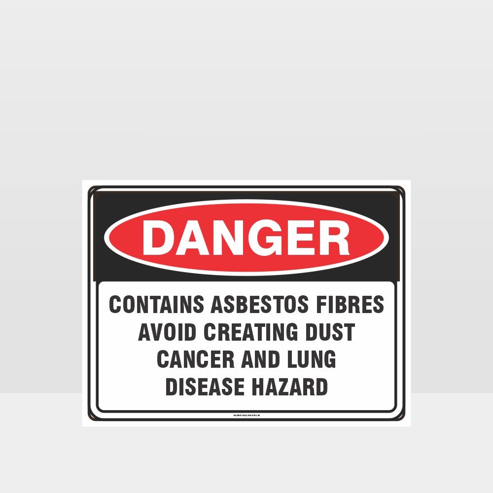 Custom Gate Signs,Danger Contains Asbestos Fibres Sign