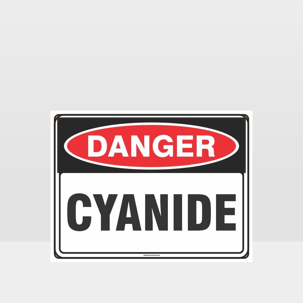 Custom Yard Signs,Danger Cyanide Sign