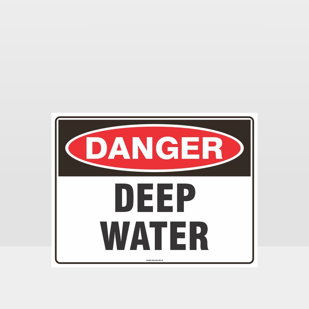 Custom Sign,Danger Deep Water Sign