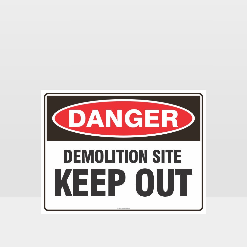 Customized Hazard Signs,Danger Demolition Site Keep Out Sign