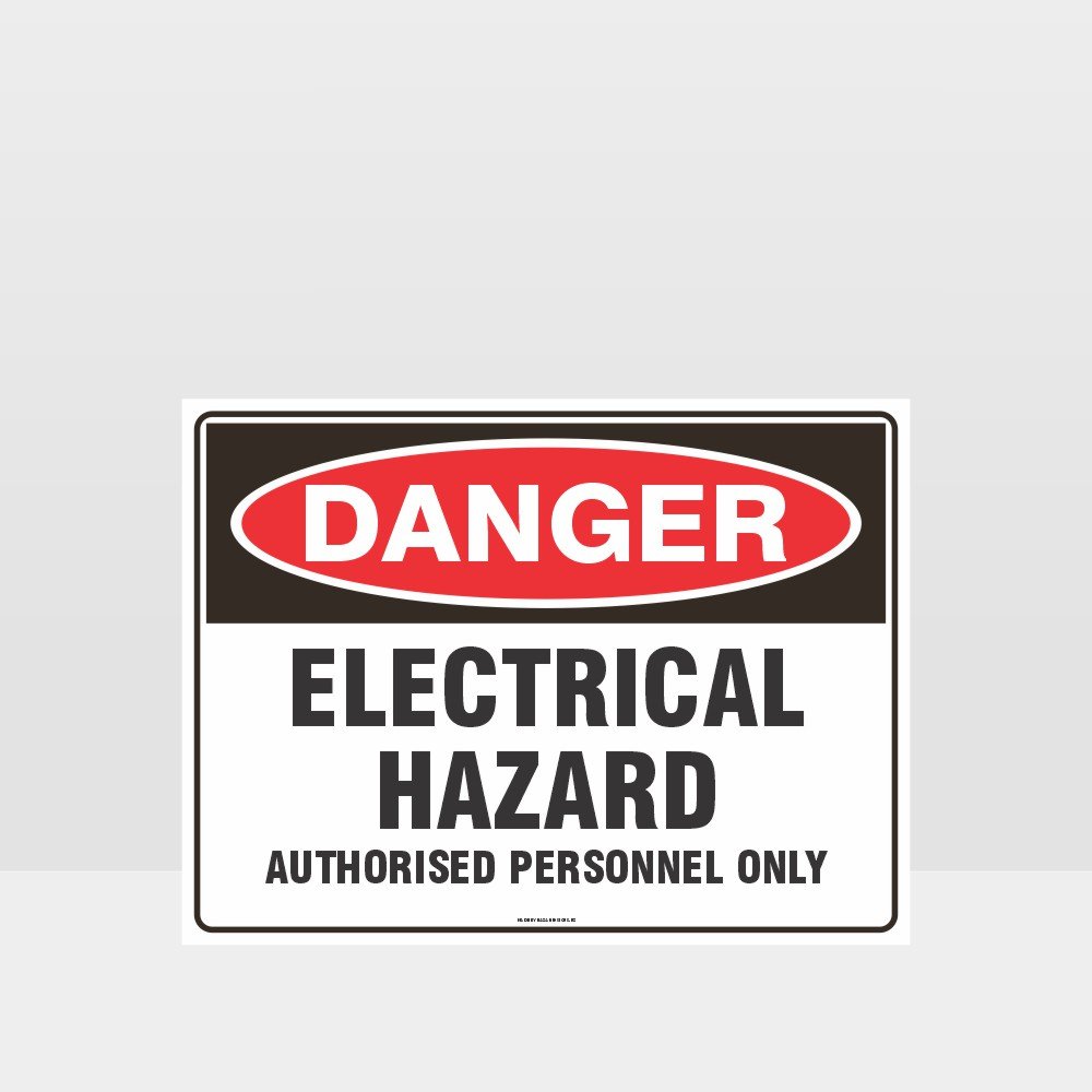 Custom Yard Signs,Danger Electrical Hazard Authorised Personnel