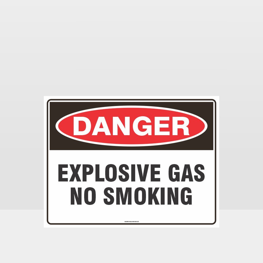Custom Metal Sign,Danger Explosive Gas No Smoking Sign