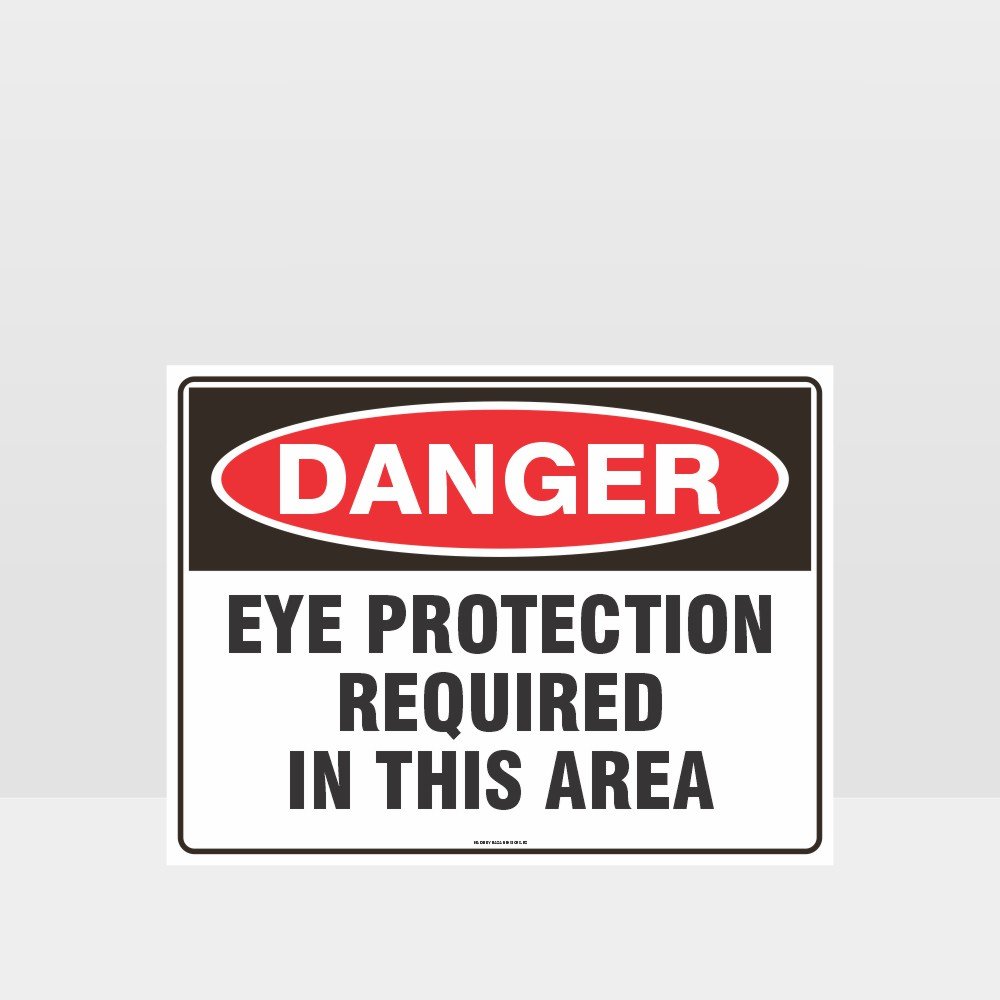 Customized Safety Signs,Eye Protection Required In This Area Sign