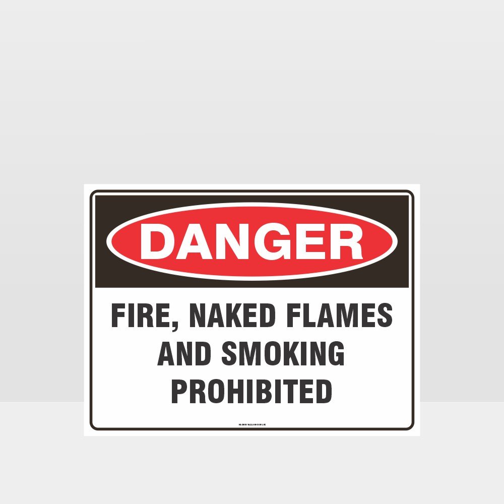 Custom Yard Signs,Danger Fire Flames Smoke Prohibited Sign