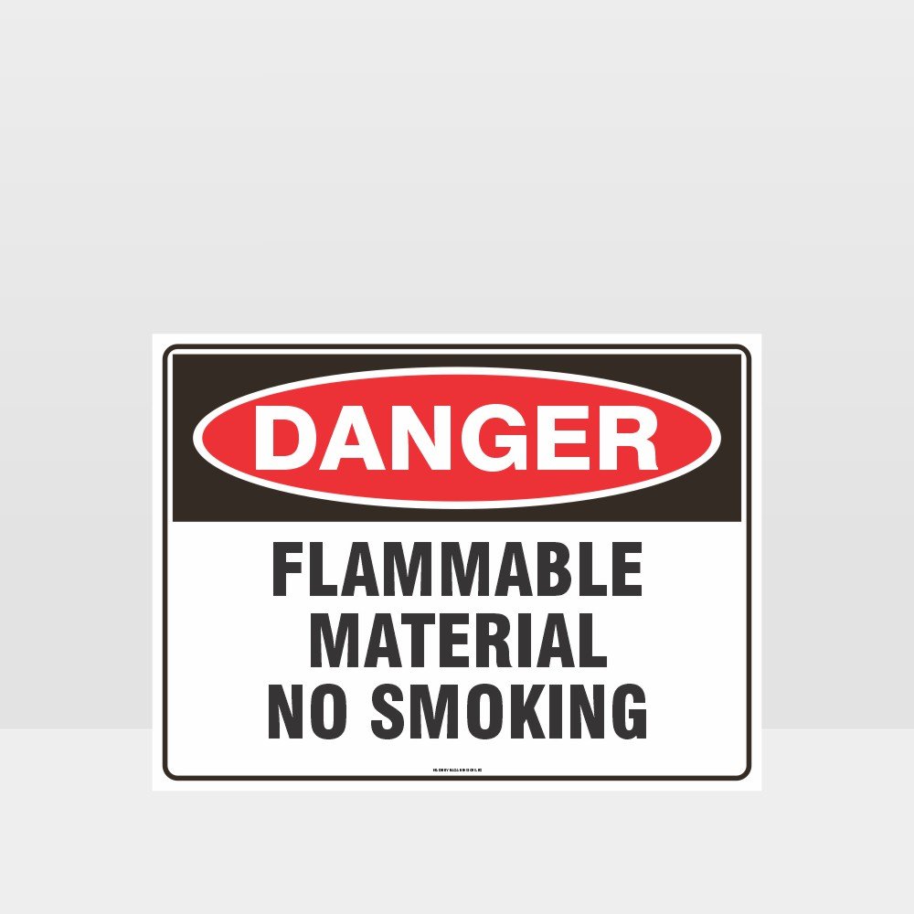 Custom Sign,Flammable Materials No Smoking Sign