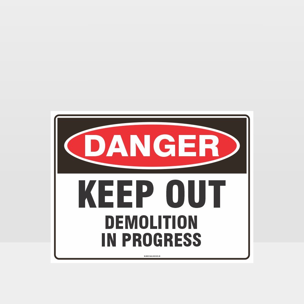 Customized Hazard Signs,Danger Keep Out Demolition In Progress Sign