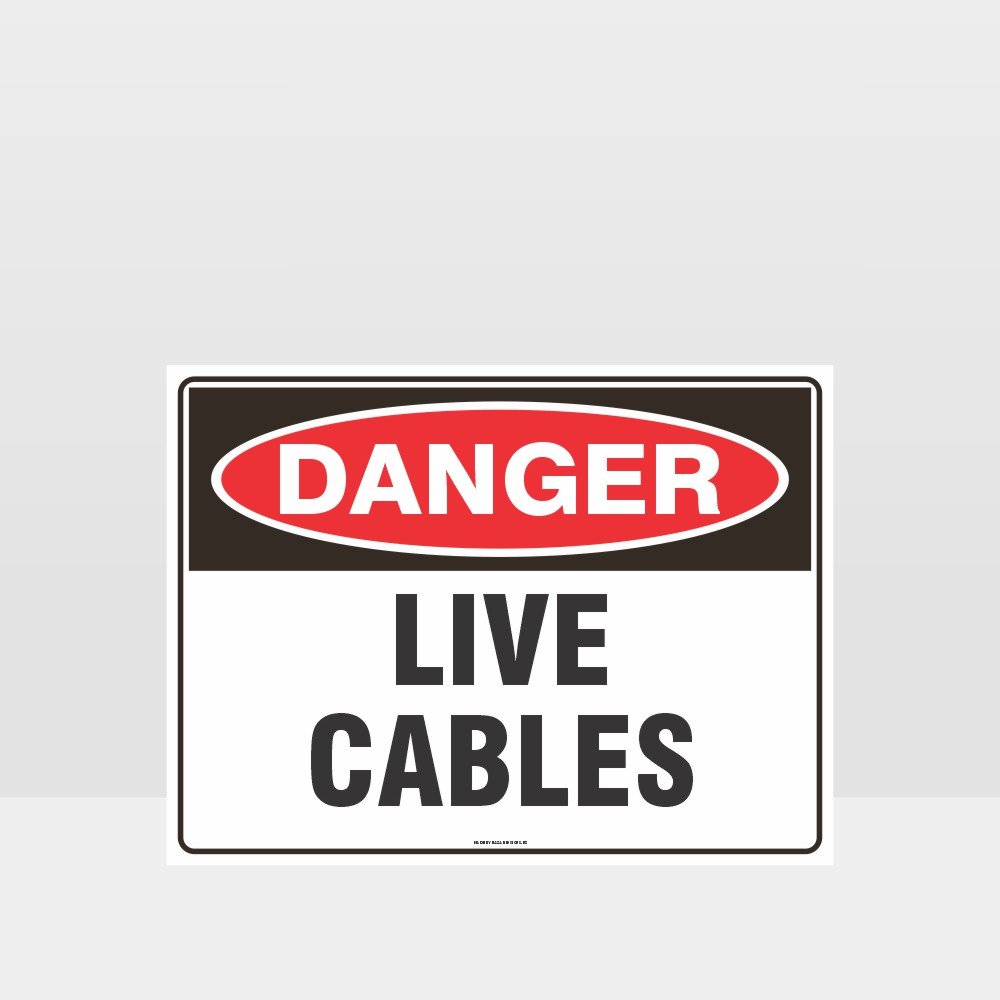 Customized Hazard Signs,Danger Live Cables Sign