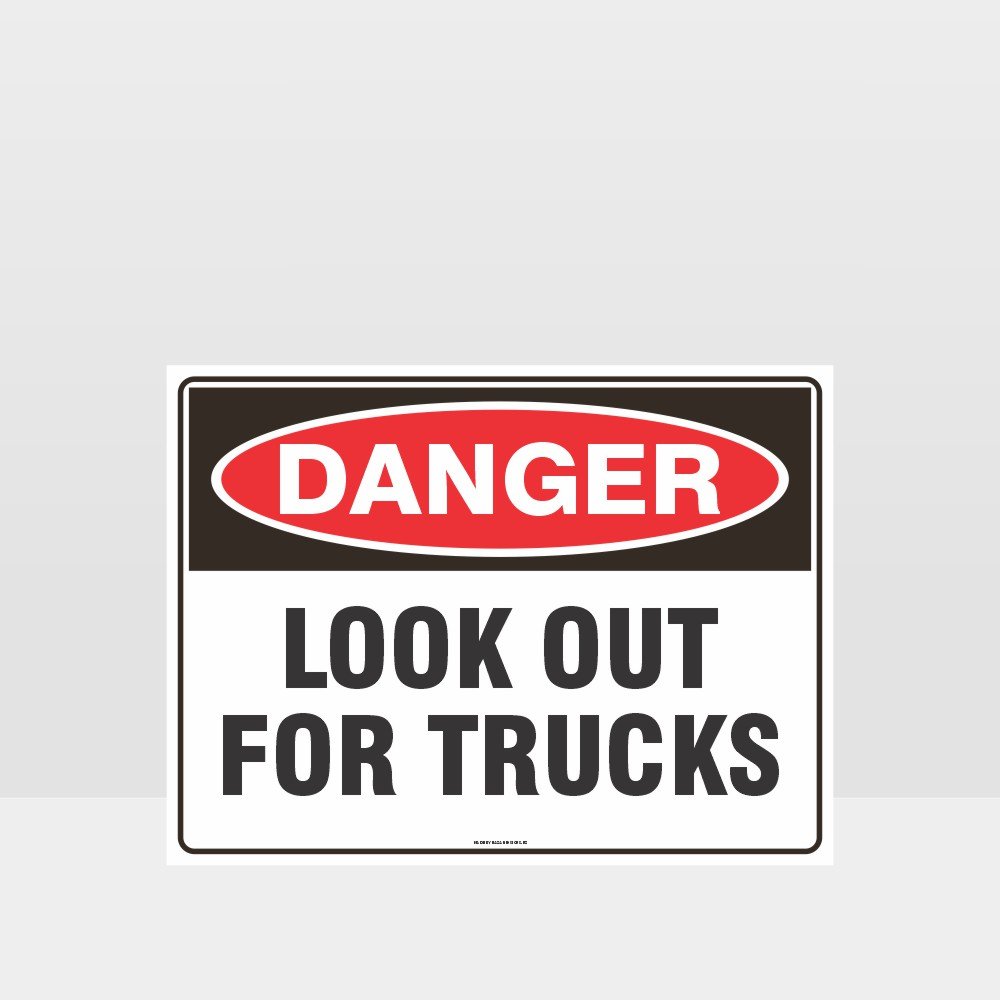 Custom Signs Personalized,Danger Look Out For Trucks Sign