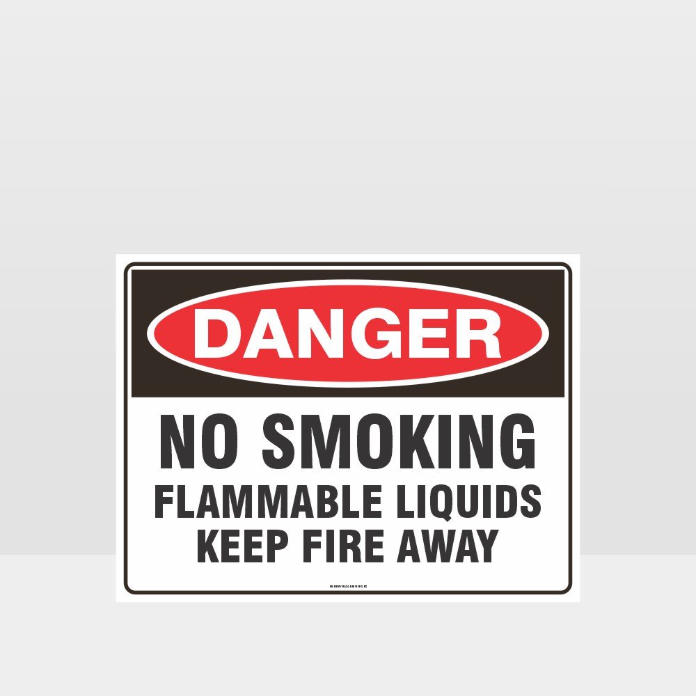 Custom Metal Sign,Danger No Smoking Flammable Liquids Sign