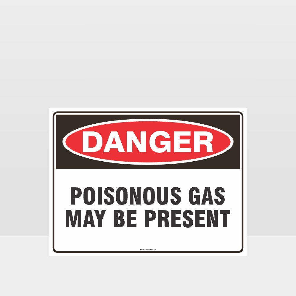 Custom Signs Outdoor Metal,Danger Poisonous Gas May Be Present Sign