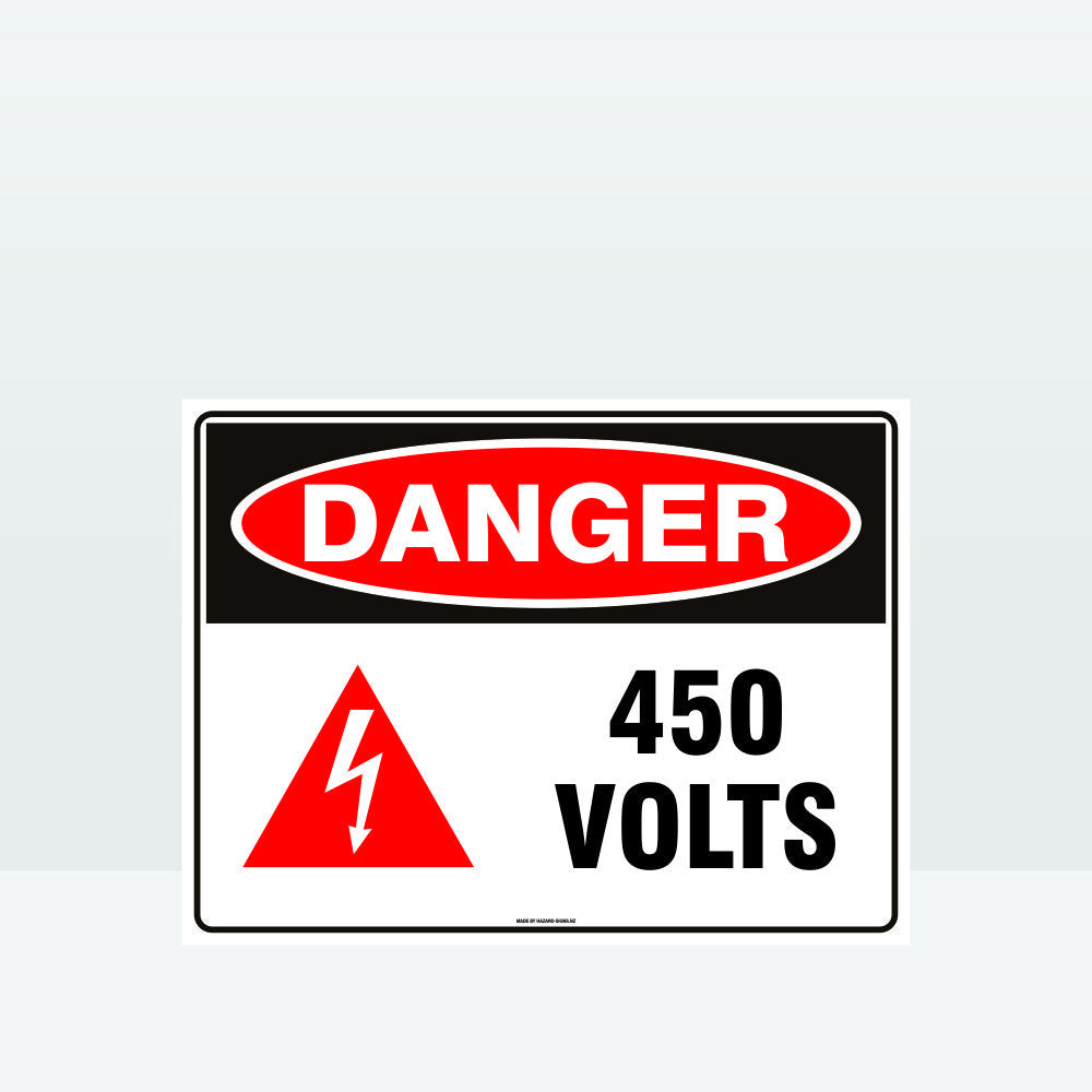 Custom Gate Signs,Danger 450 Volts Sign