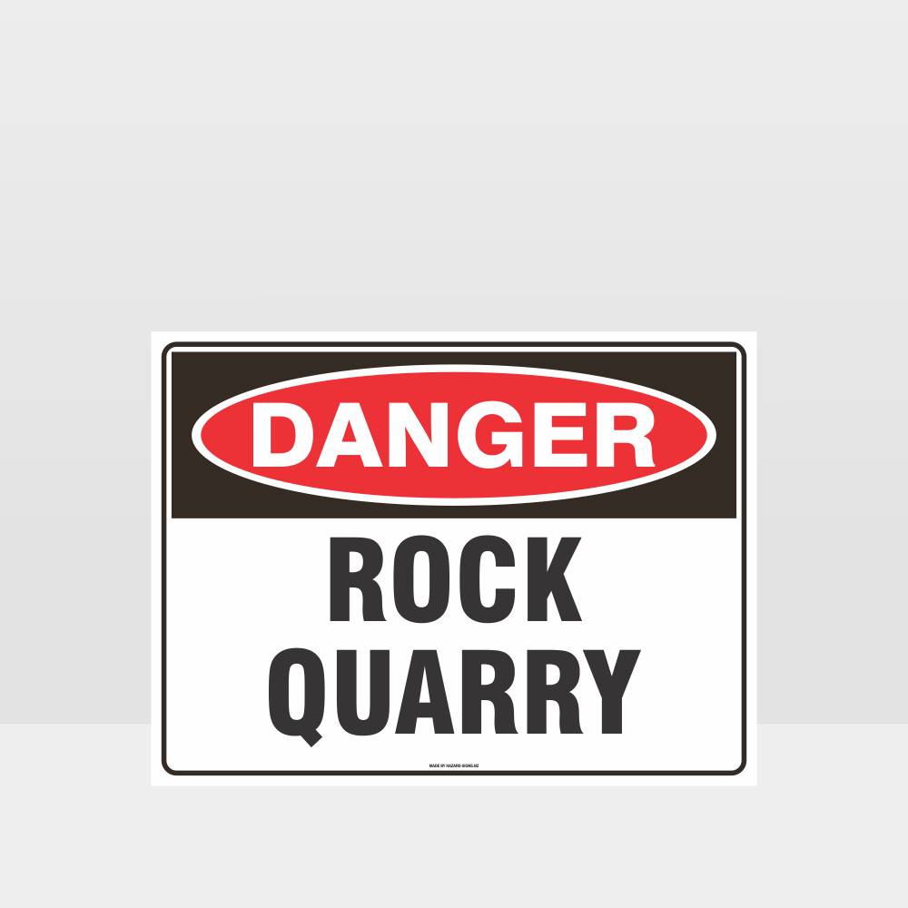 Custom Gate Signs,Danger Rock Quarry Sign