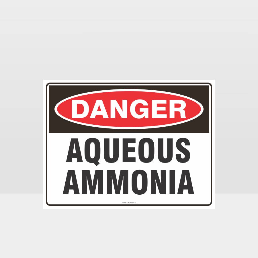 Custom Yard Signs,Danger Aqueous Ammonia Sign