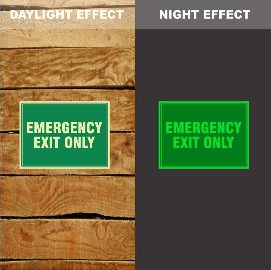 Custom Sign,Photoluminescent Emergency Exit Only Sign