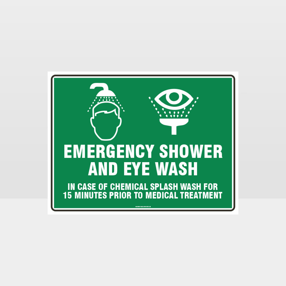 Customized Safety Signs,Emergency Shower And Eye Wash Sign