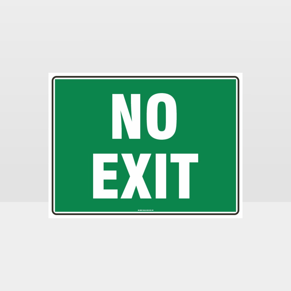 Custom Sign,Emergency No Exit Sign